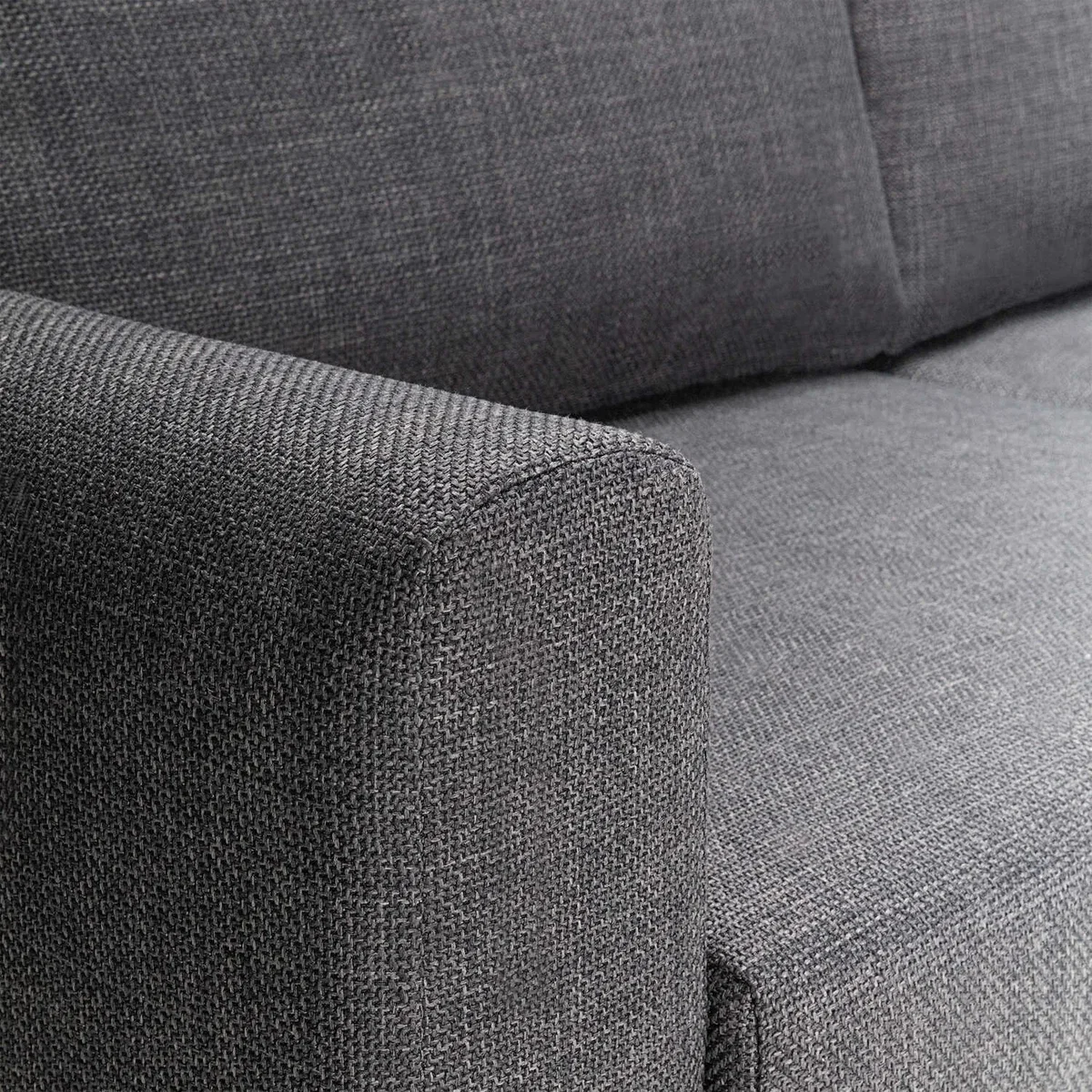 Wyld Haus San Sebastian Set of 2 3-Seater Sofas, Dark Grey Fabric, Black Steel Legs - Grey – image 7