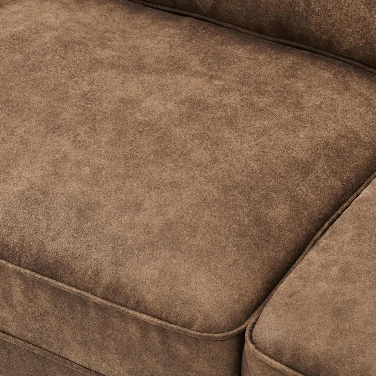 Jasper Faux Leather 2 Seater Sofa - Brown – image 4