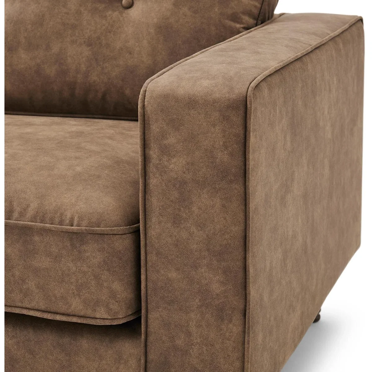 Jasper Faux Leather 2 Seater Sofa - Brown – image 5