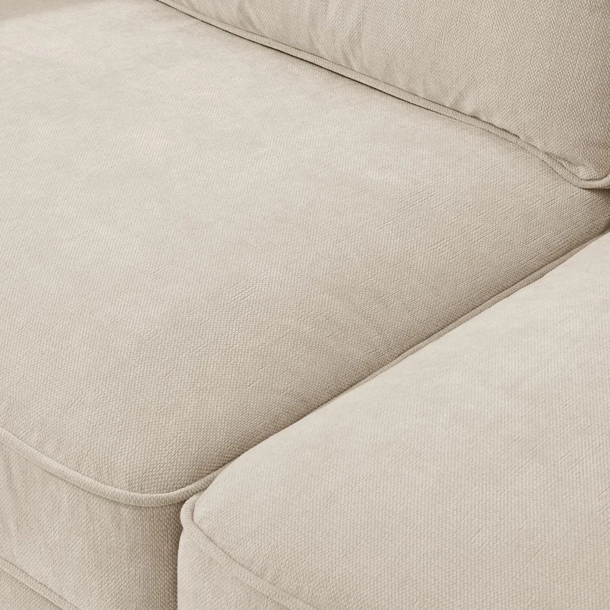 Jasper Linen-Look Fabric 3 Seater Sofa - Beige – image 4