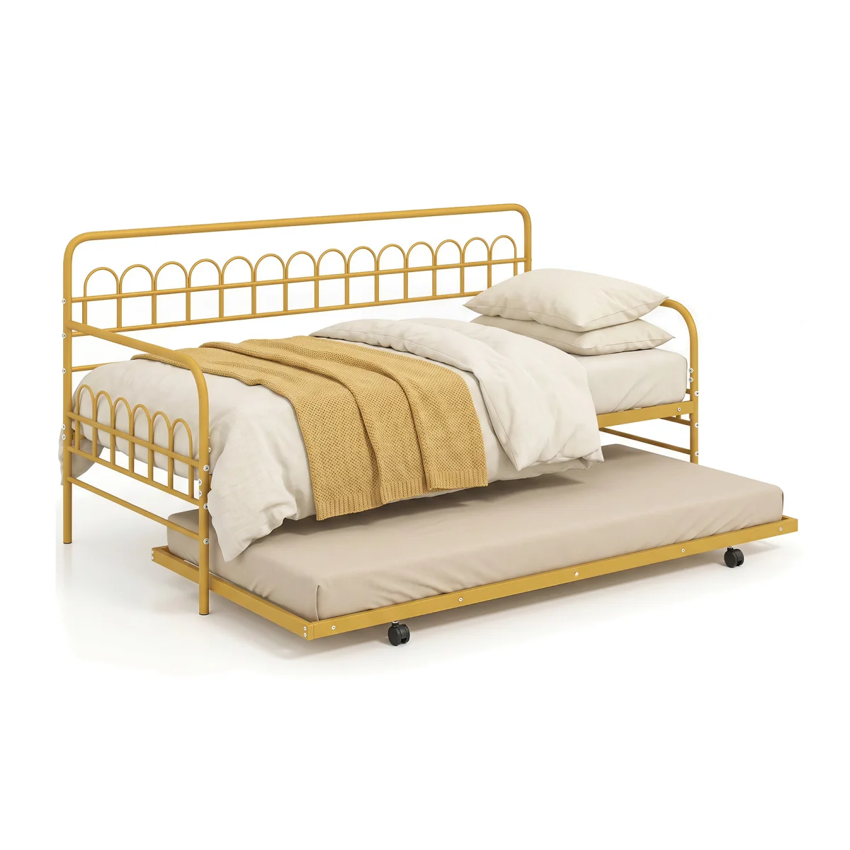 Metal Slats Sofa Bed - Gold – image 1