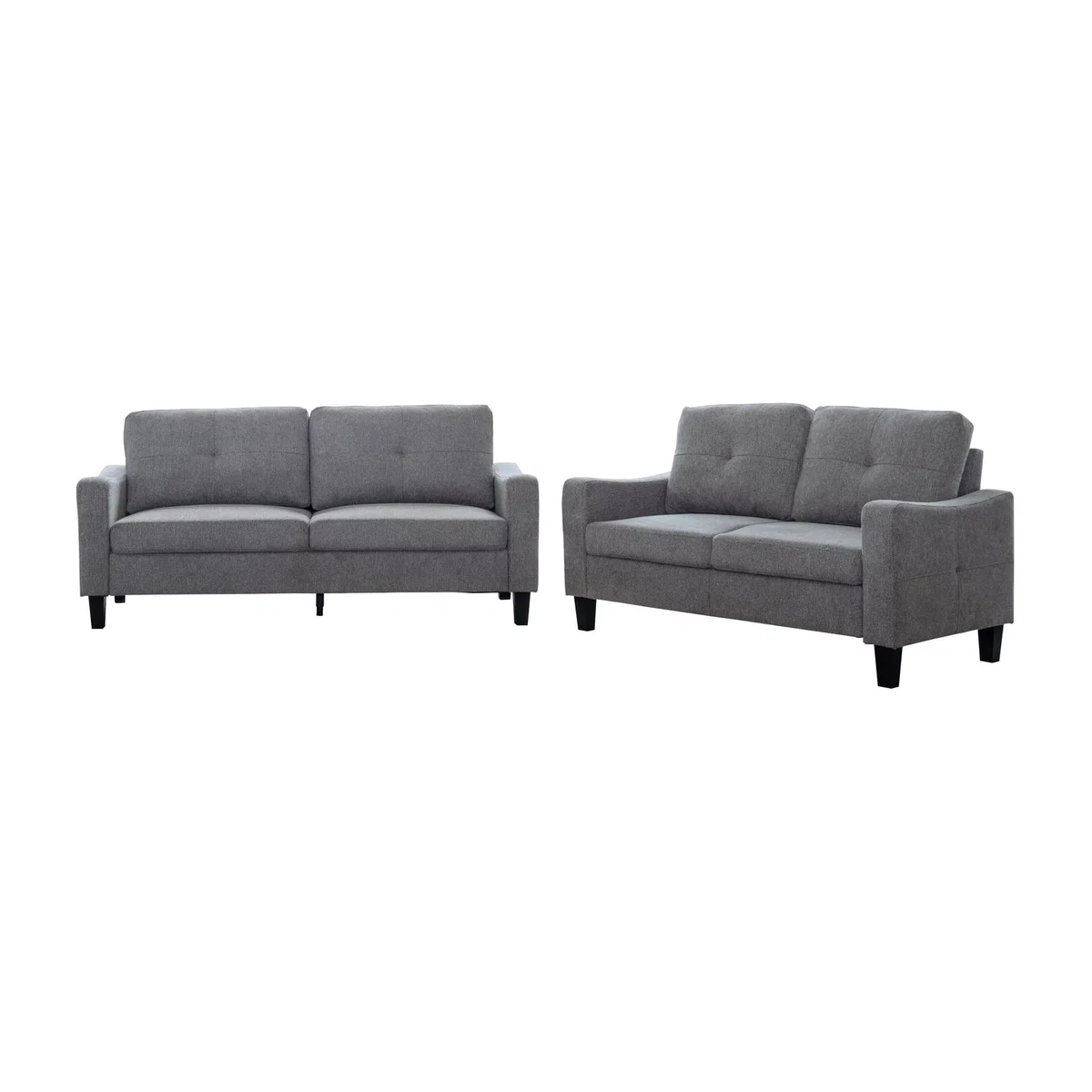 Berkley Linen Fabric Sofa Set - Grey
