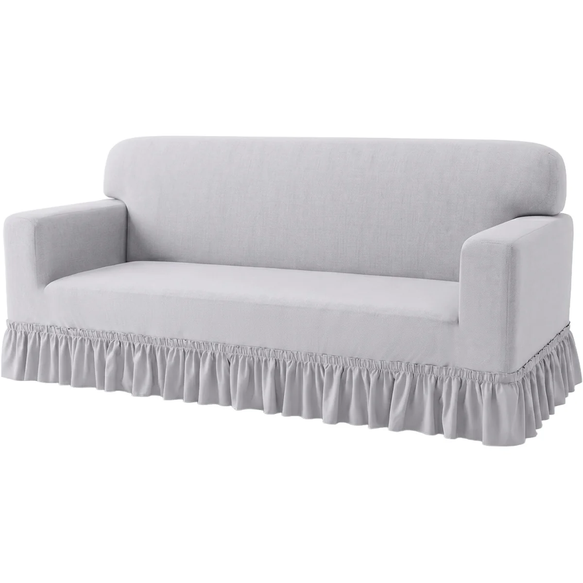 High Stretch Sofa Cover with Foam Rods - Light Grey / 145 - 185 cm / 24.5cm – image 10