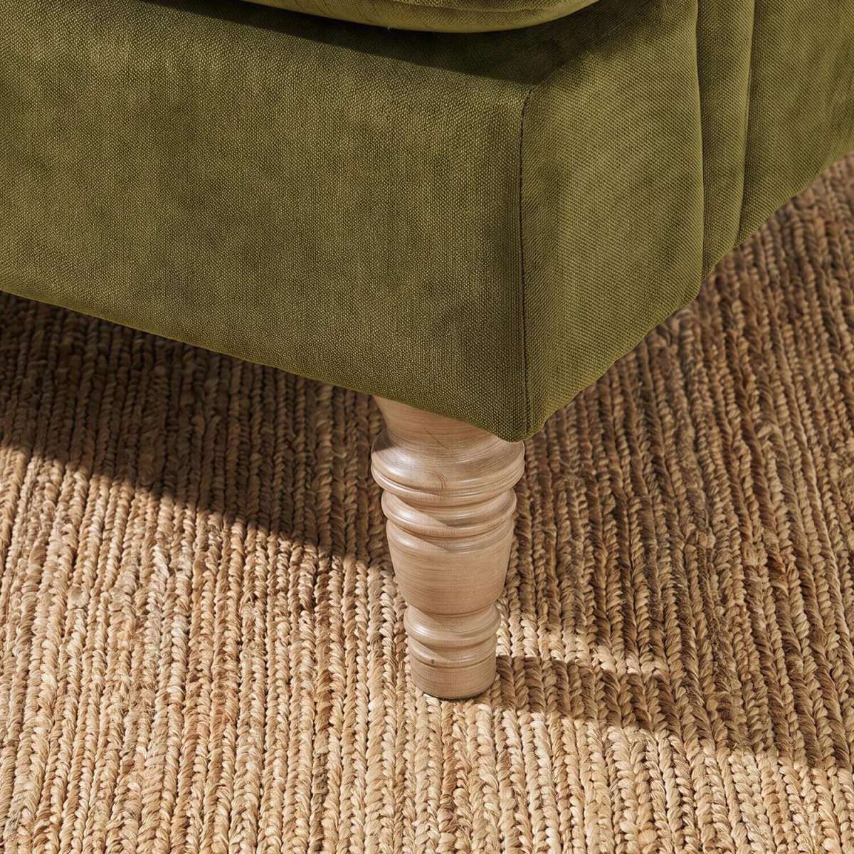 Bernie Chenille Fabric 2 Seater Sofa - Green – image 3