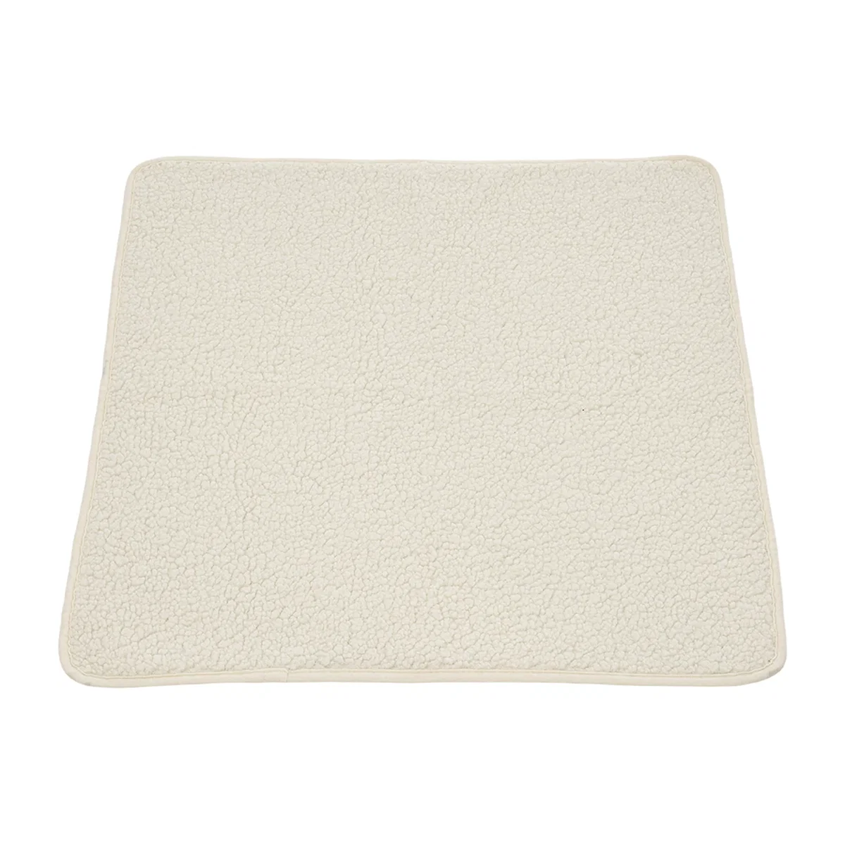 Beige Faux Plush Sofa Cover - Beige / 240cm W x 90cm D