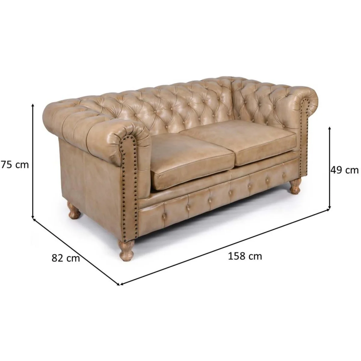 Richmond 2 Seater Sofa - Cream – image 9