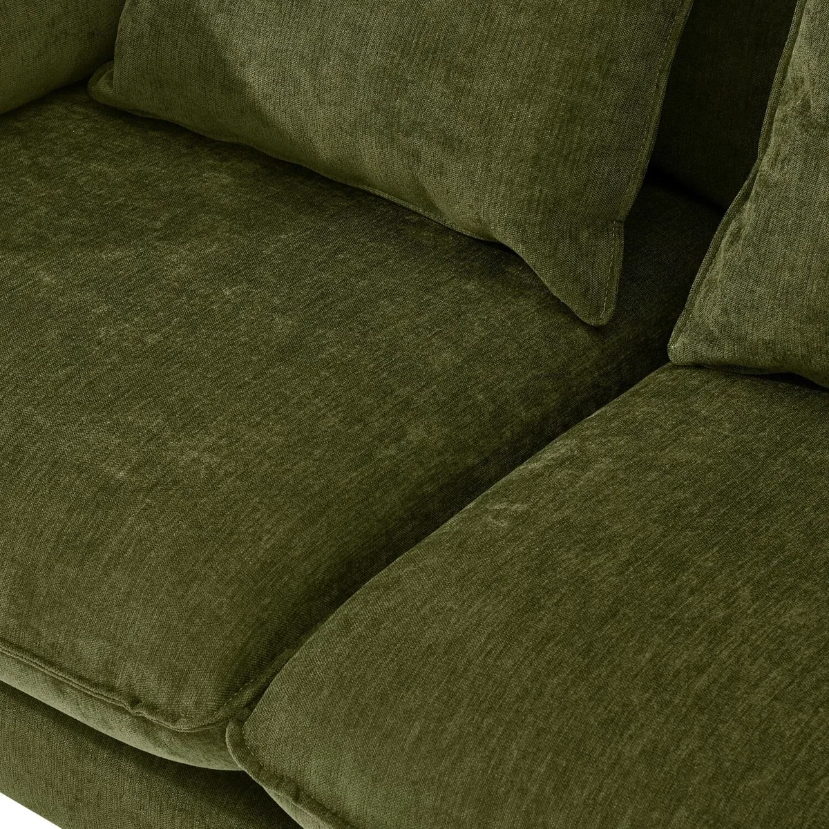 Monroe Chenille Fabric 3 Seater Sofa - Green – image 4