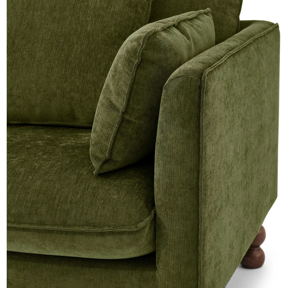 Monroe Chenille Fabric 3 Seater Sofa - Green – image 5