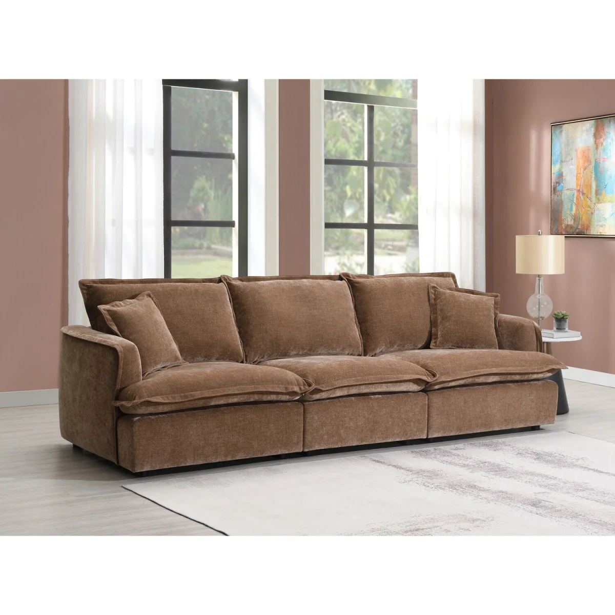Molly 3 Seater Sofa with Ottoman – image 8