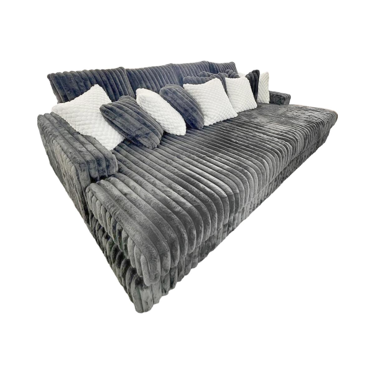 Savanna Cord Cinema Sofa - Grey / 4