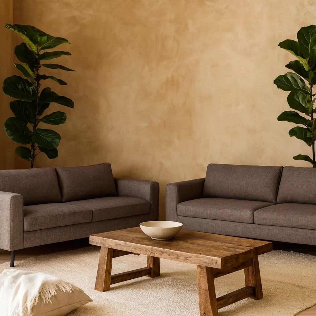 San Sebastian Set of 2 Upholstered 3-Seater Sofas, Light Grey Brown Fabric, Black Steel Legs - Grey – image 2