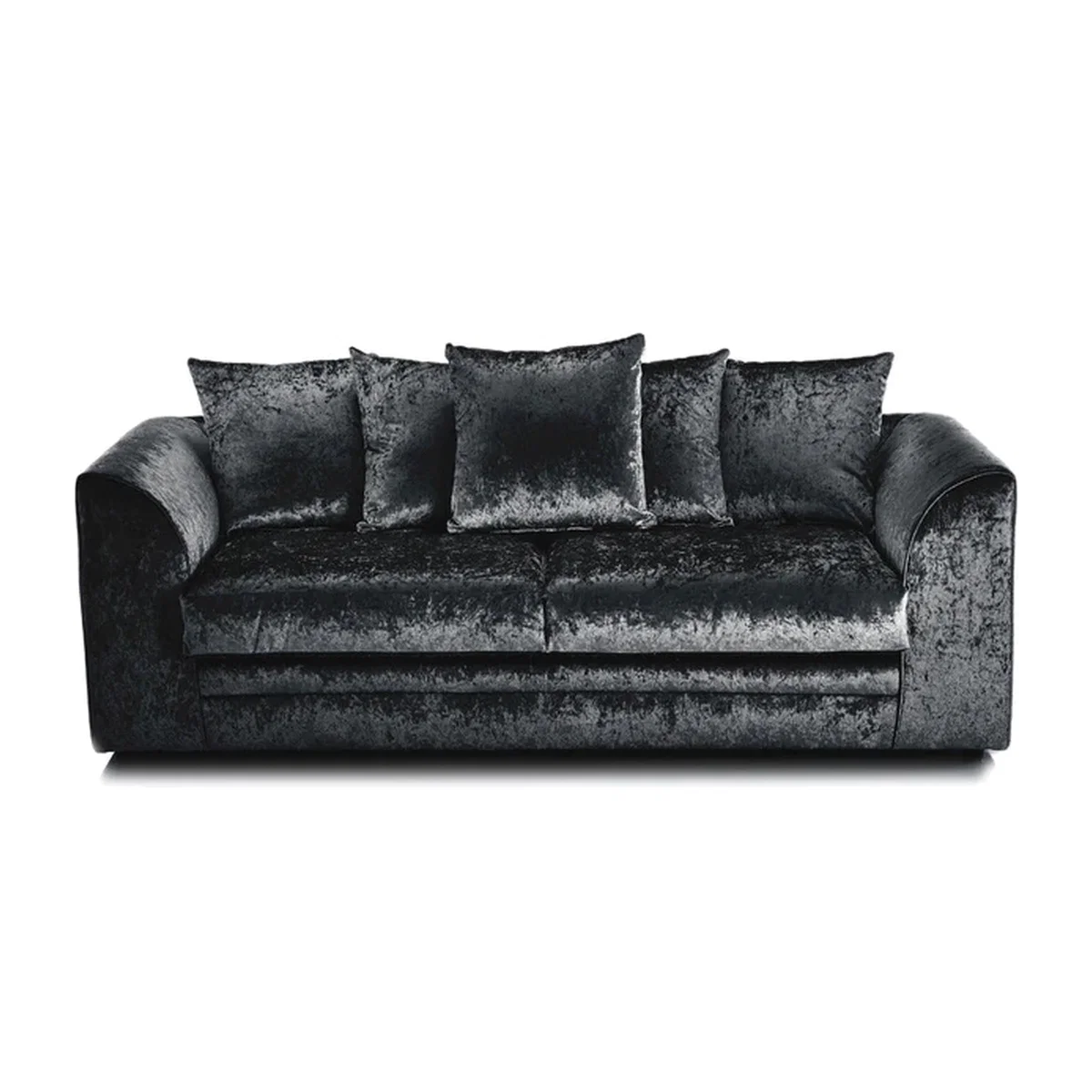 Swift Crushed Velvet 3 Seater Sofa - Black