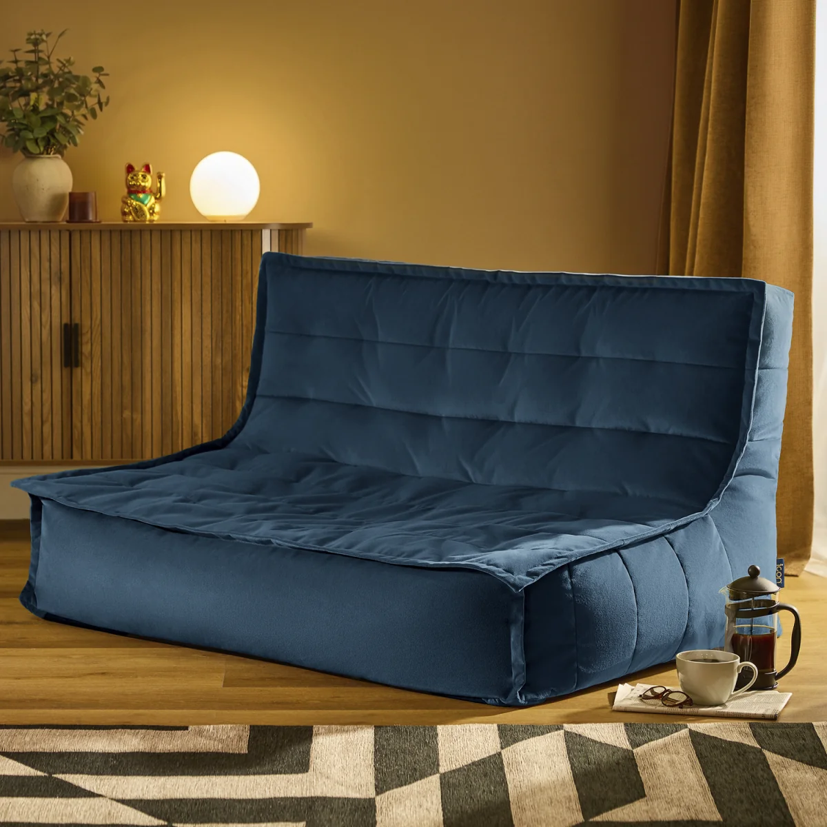 icon Kota Matt Velvet Sofa, Ink Navy - Navy – image 2