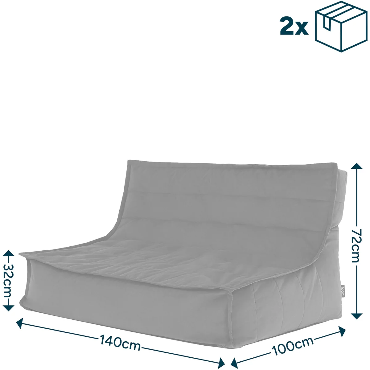icon Kota Matt Velvet Sofa, Ink Navy - Navy – image 4