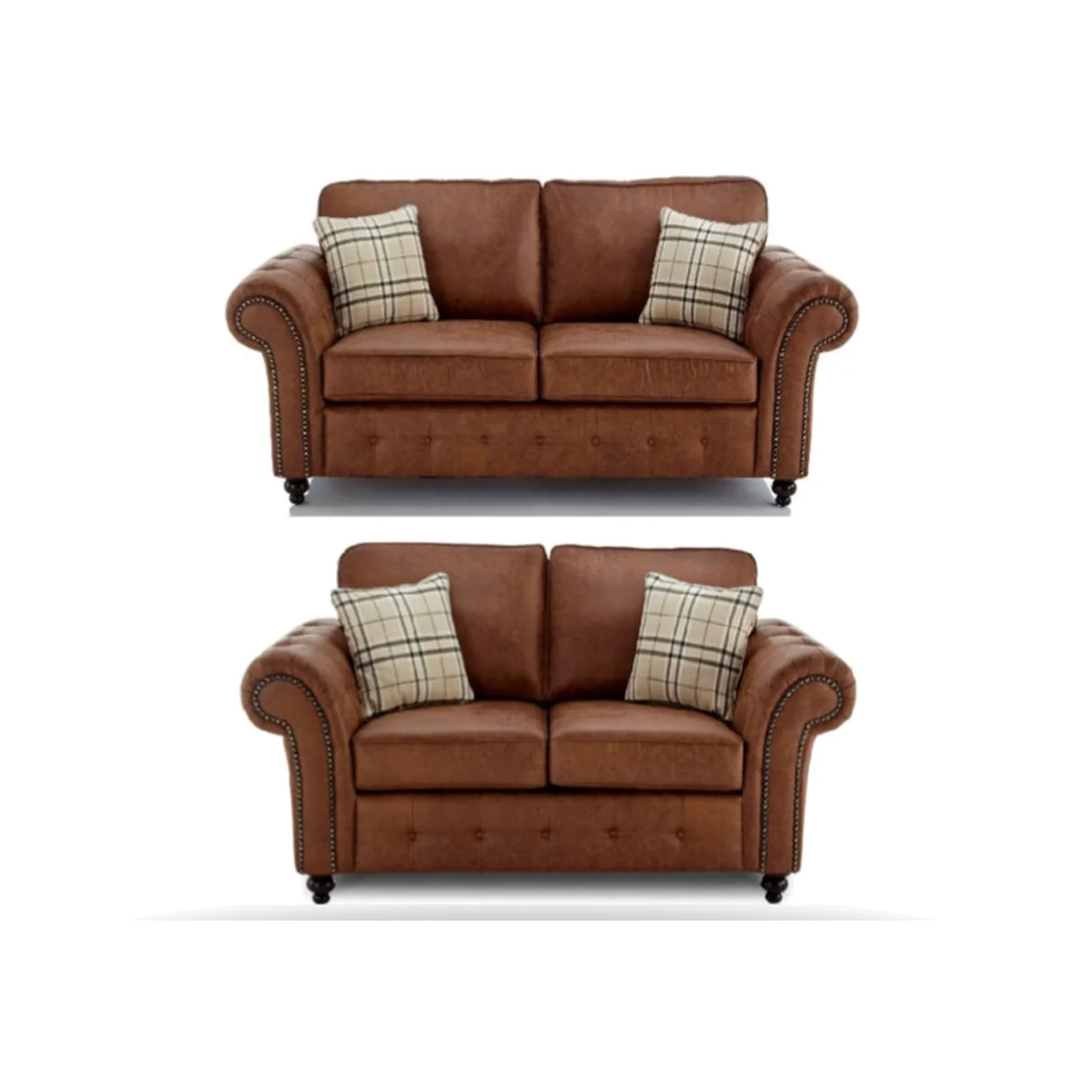 Chicago Oakland 3 and 2 Seater Sofa in TAN - BROWN