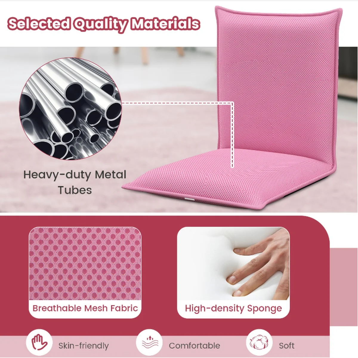 Floor Chair Lazy Sofa - Pink – image 4