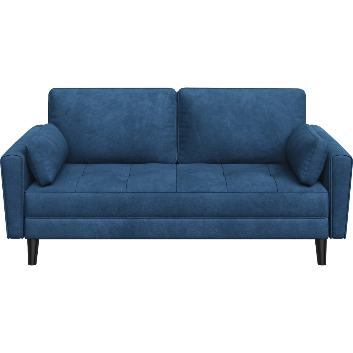 Yaheetech 2 Seater Upholstered Sofa Couch with 2 Pillows - Blue – image 6