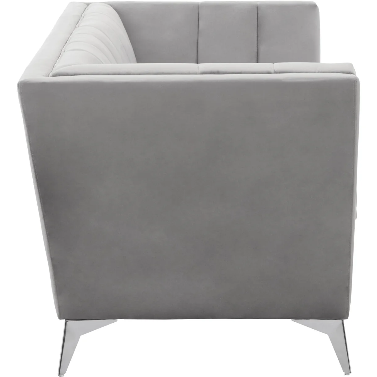 Hansa Two Seat Grey Velvet Sofa - Grey – image 2