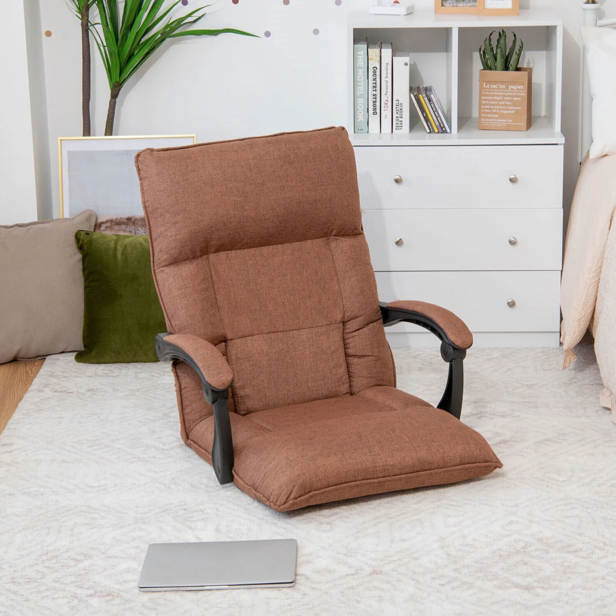 14 Position Adjusting Backrest Lazy Sofa - Brown – image 4