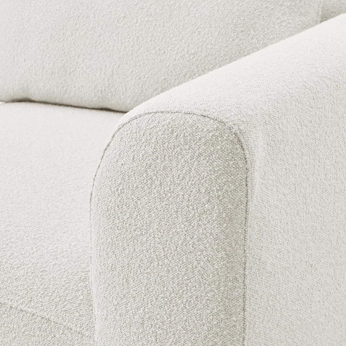 Drift Boucle Fabric 3 Seater Modular Sofa - Cream – image 3