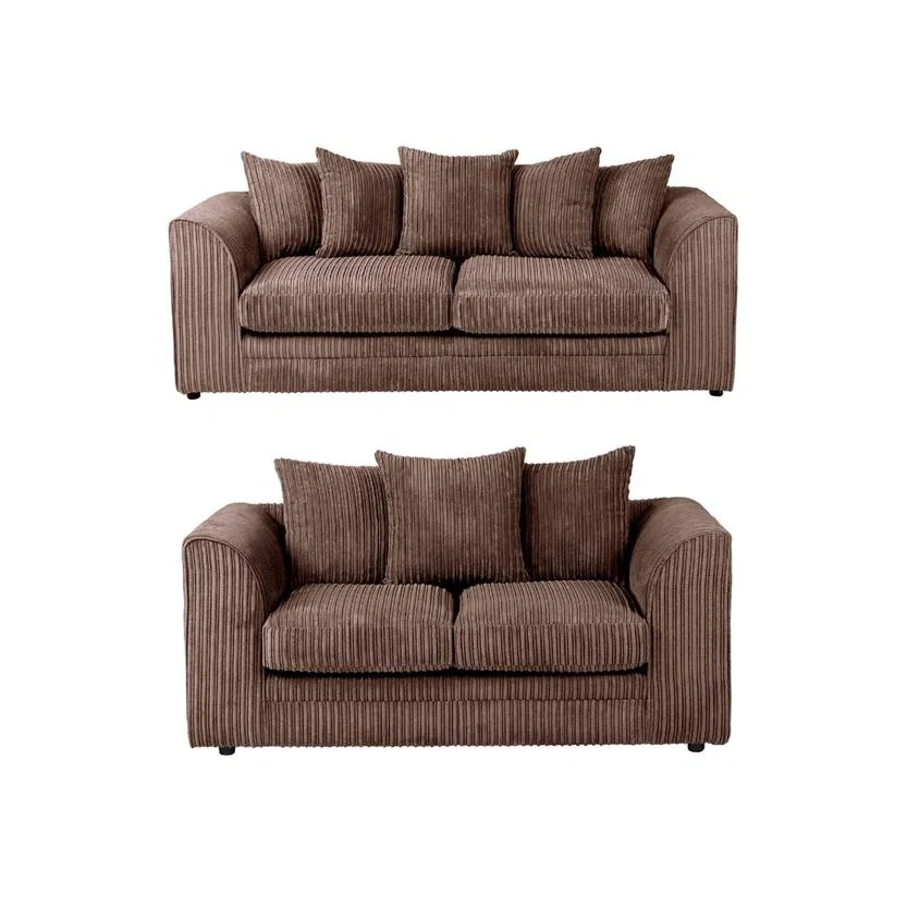 BYRON Cord Sofa Set 3 Plus 2 CHOCLATE - CHOCLATE / 5