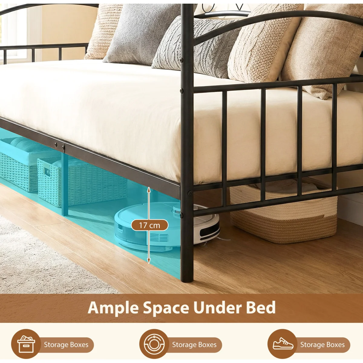Single Size Sofa Bed - Black – image 7