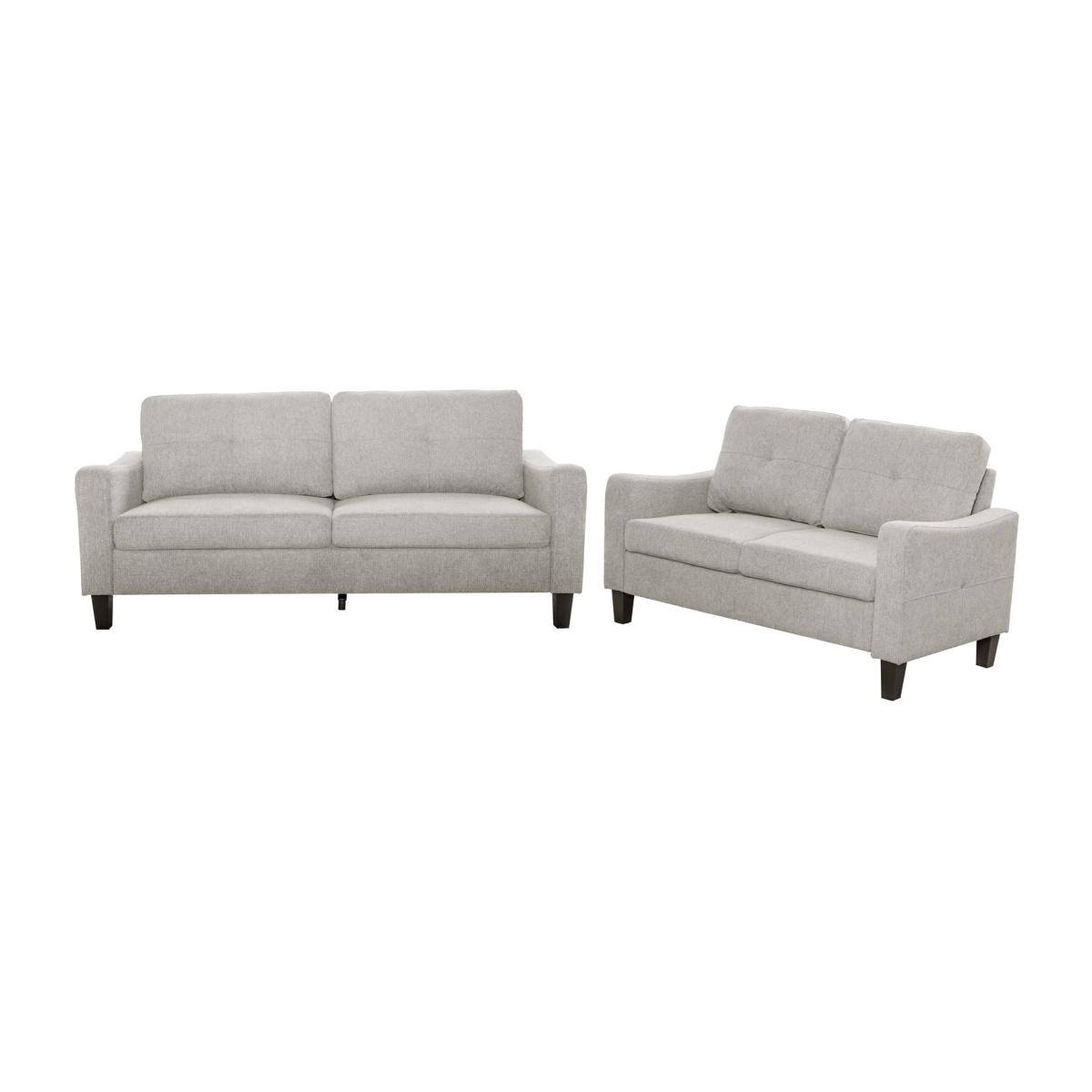 Ashford Upholstered Sofa Set - Beige / 3+2 Seater
