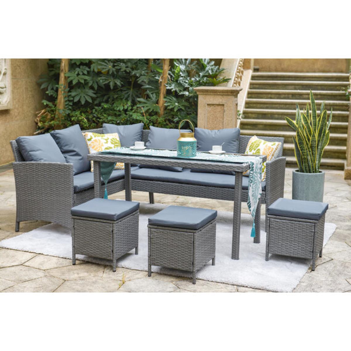 6 Piece Athens Steel Sofa Set