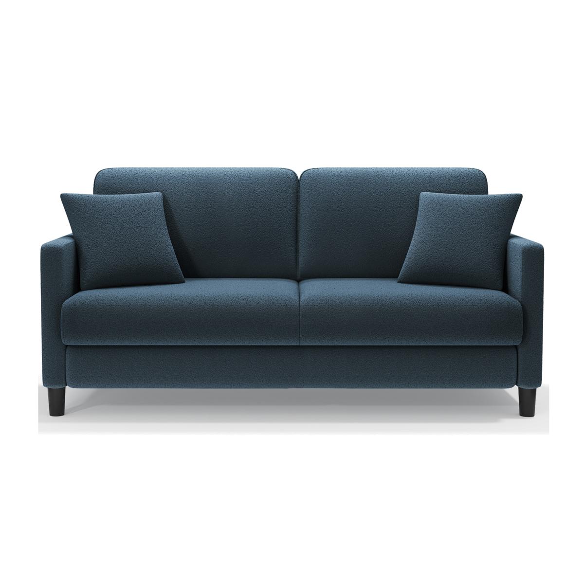 Super Comfortable And Soft Teddy Velvet Two-seater sofa - Blue