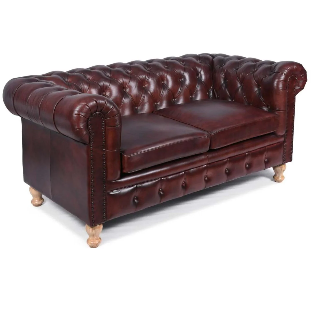 Kensington Leather 2 Seater Sofa - Ox Blood Red – image 4