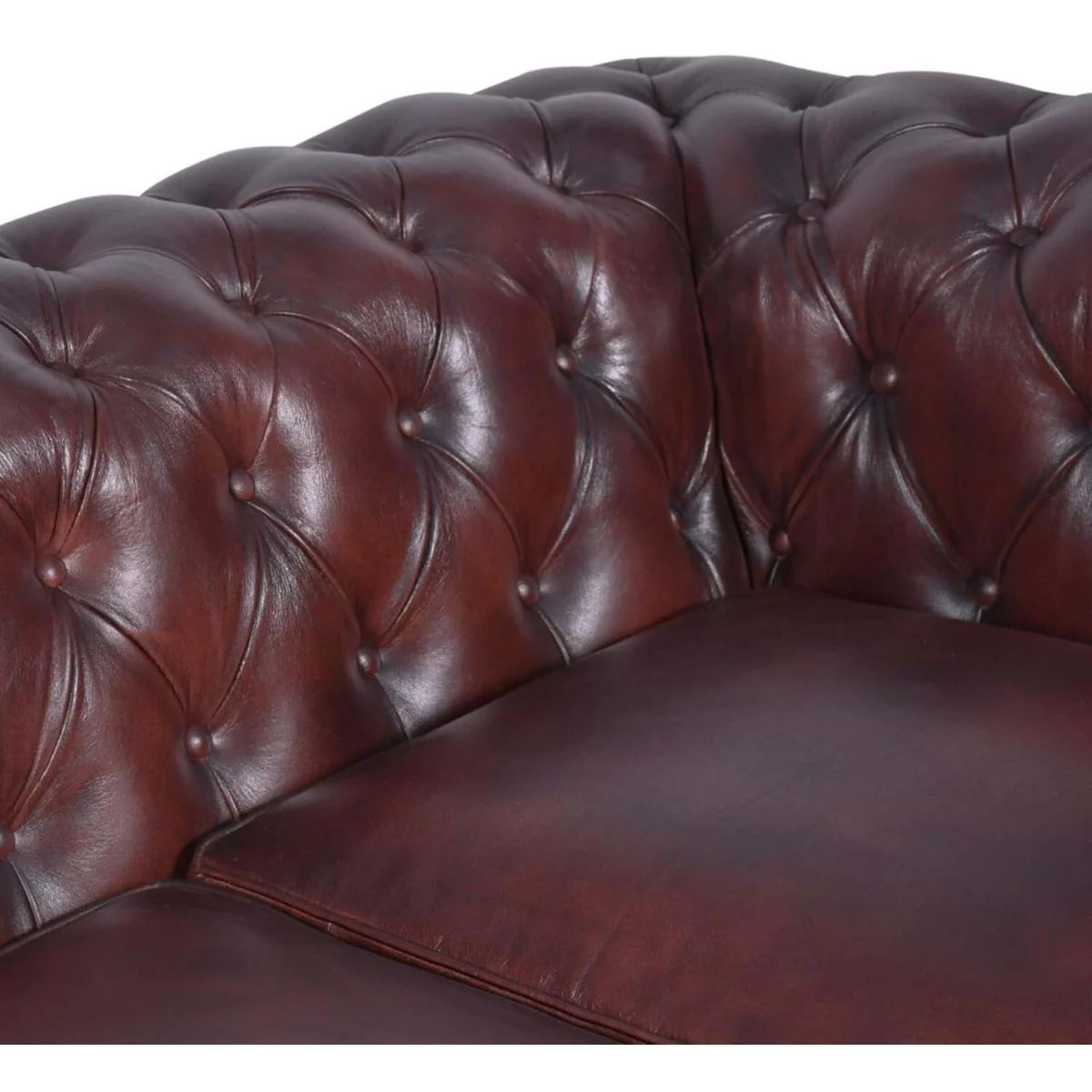 Kensington Leather 2 Seater Sofa - Ox Blood Red – image 6