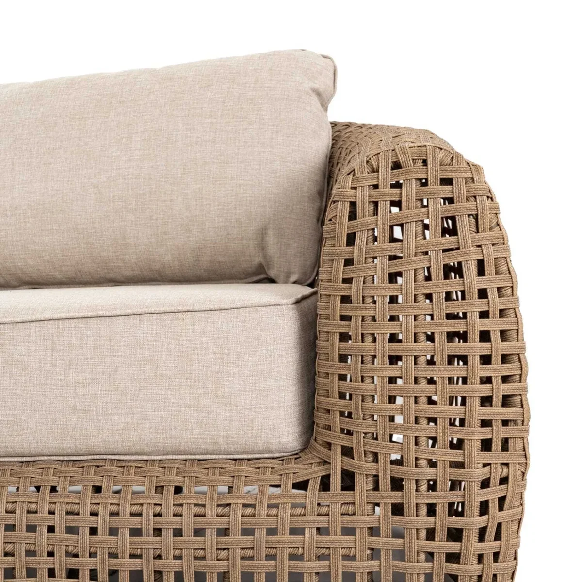 Sardinia 2 Seater Natural Rattan Sofa with Cushions – image 4