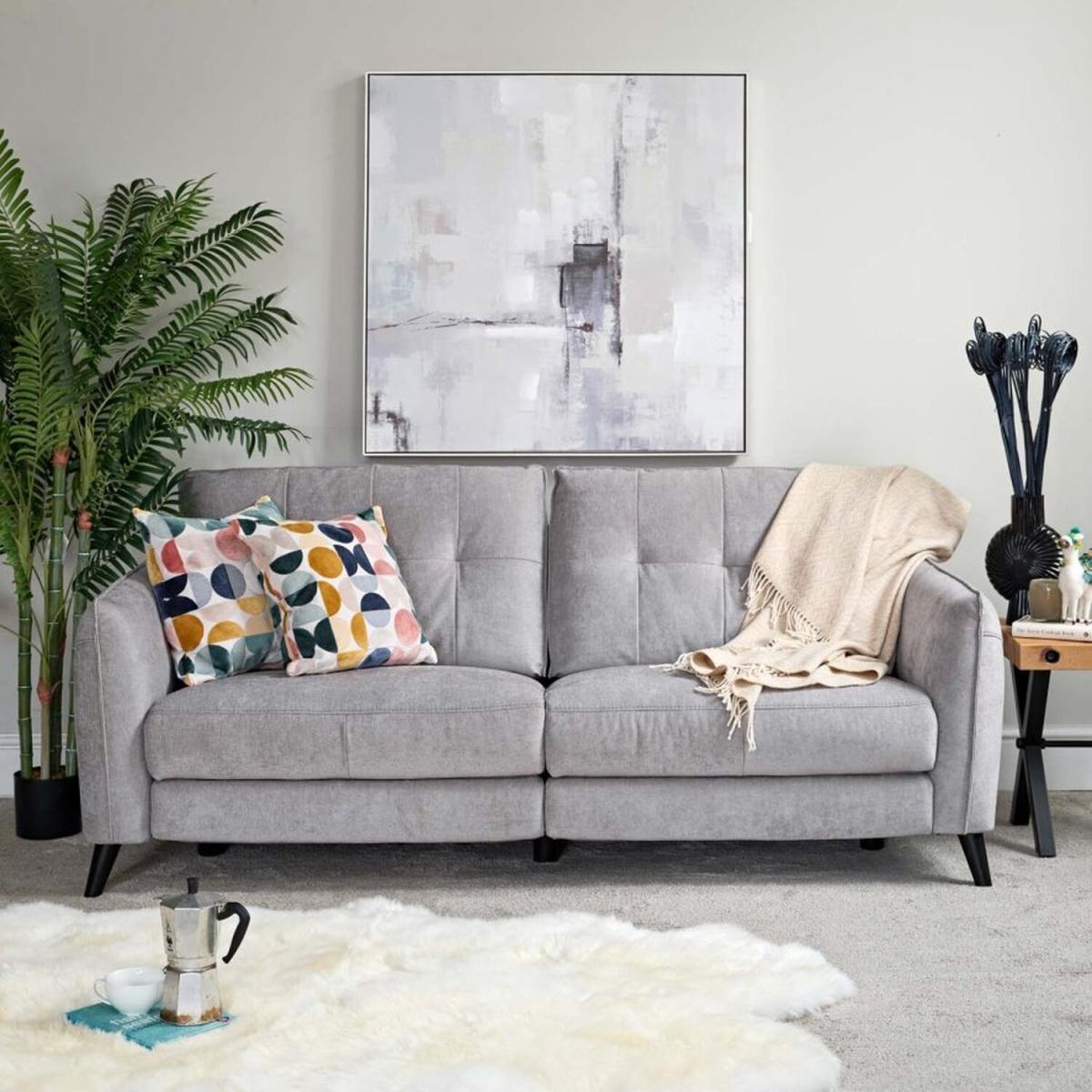 Suzy 3 Seater Power Sofa - Pewter