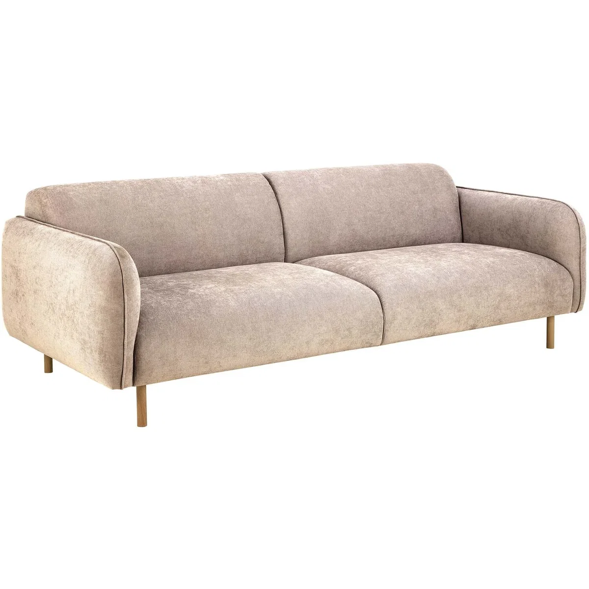 Cambridge Set of 2 3 Seater Sofas in Fire Resistant Fabric with Legs - Beige – image 2