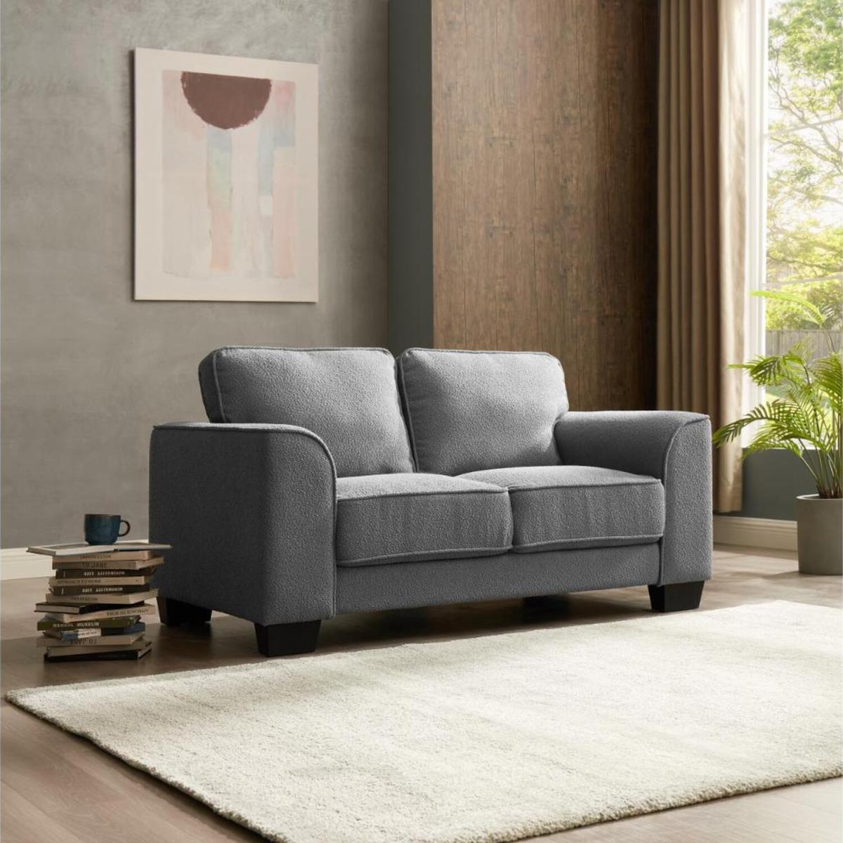 Galen 2 or 3-Seater Sofa Range - Dark Grey Boucle / 2