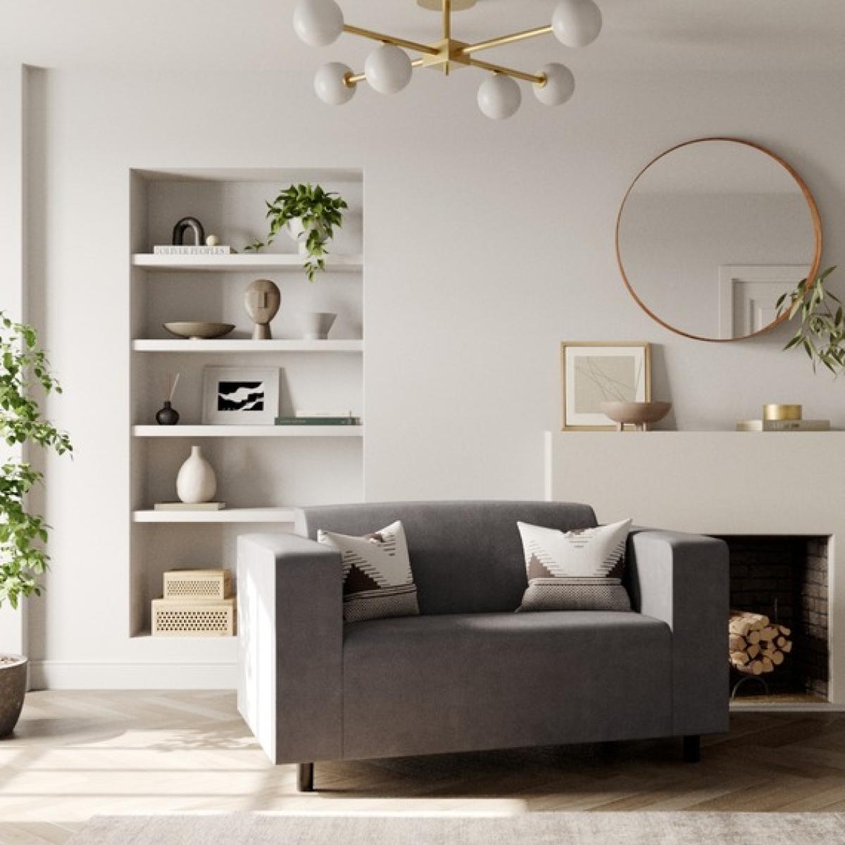 Clapham 2 Seat Grey Sofa - Grey