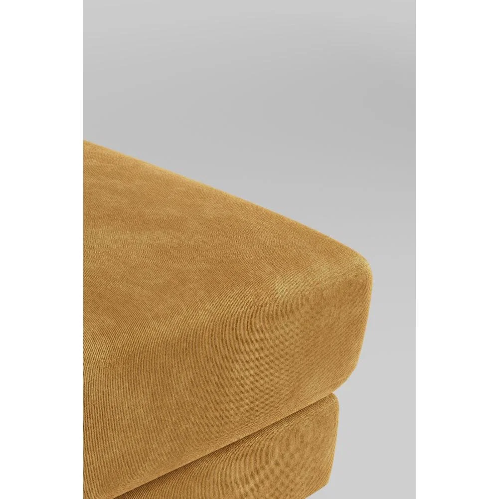 The Grace Foot Stool In Luxe Needlecord Velvet Golden Glow – image 2