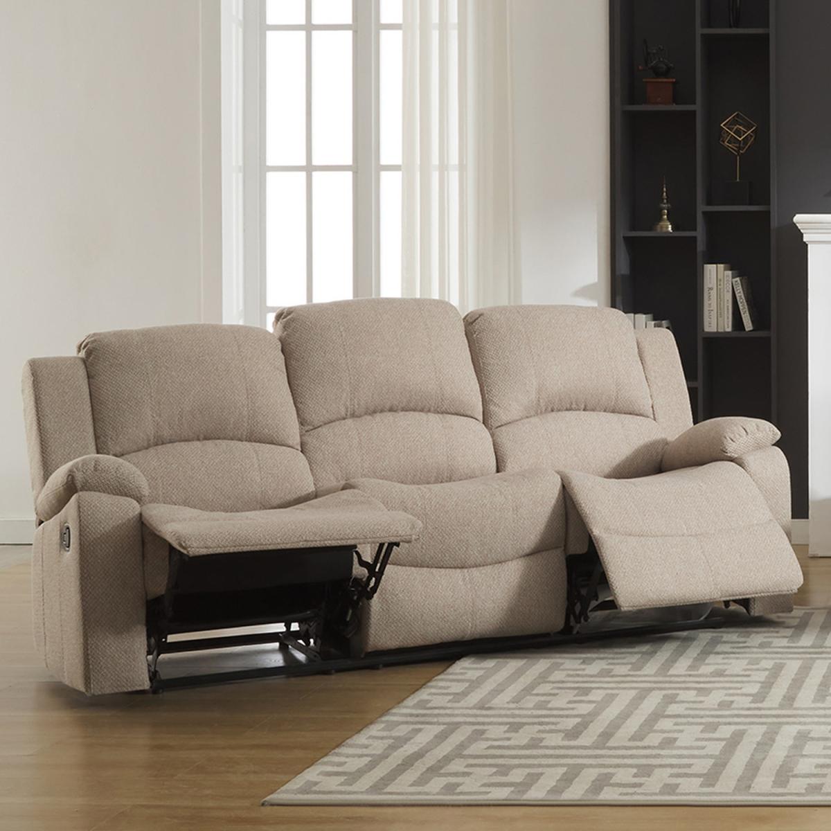 Marldon 3 Seat Reclining Sofa - Beige