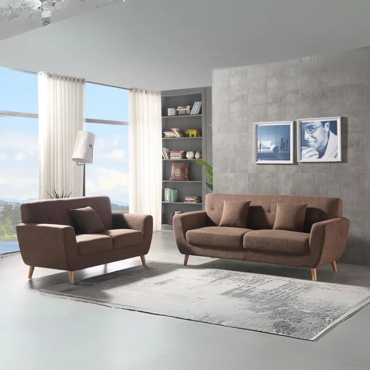 Barbican Sofa 3 Plus 2 Seater - Grey / Barbican Sofa Suite (Grey)