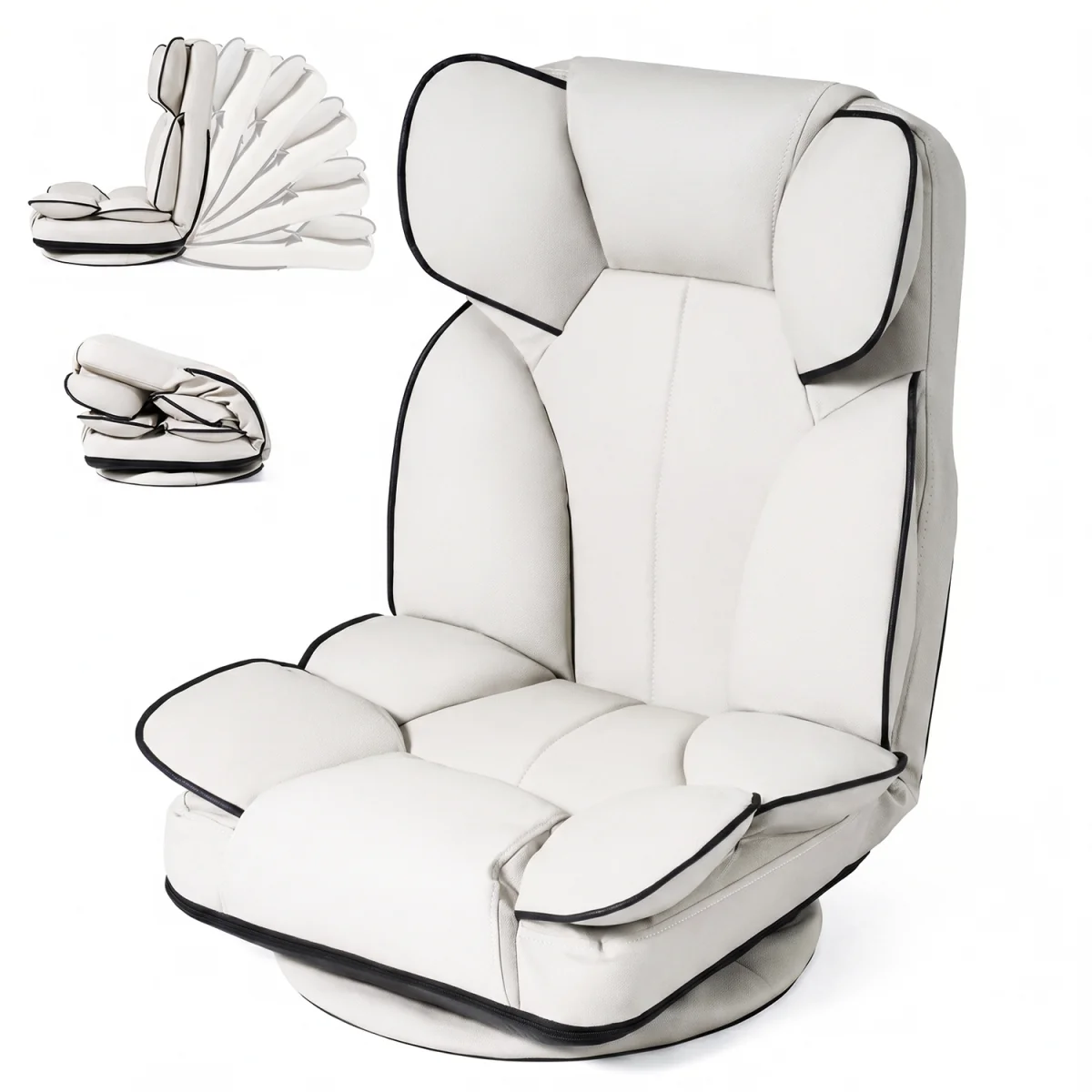 360 Degree Folding Lazy Lounger Couch-Grey - Grey – image 11