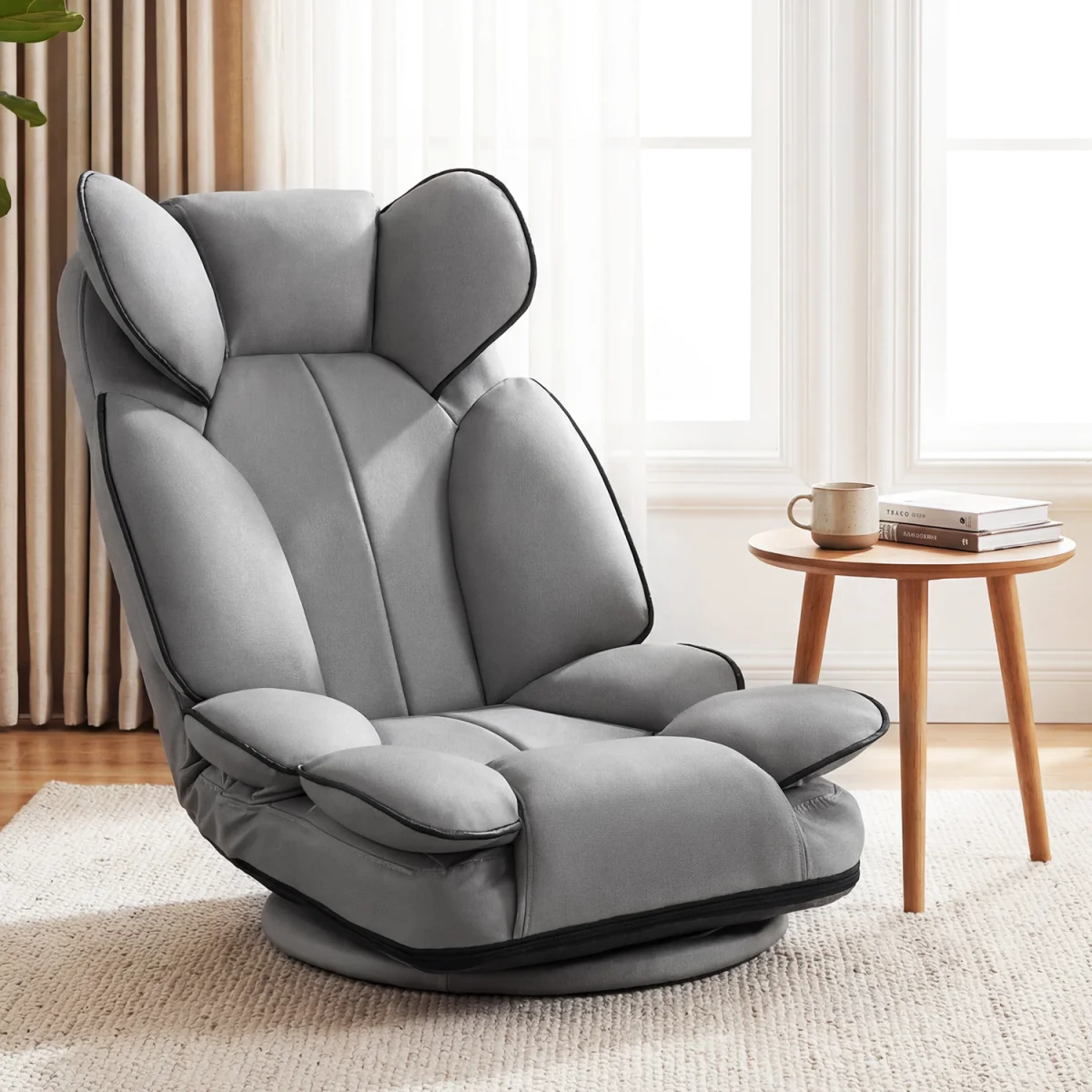360 Degree Folding Lazy Lounger Couch-Grey - Grey – image 9