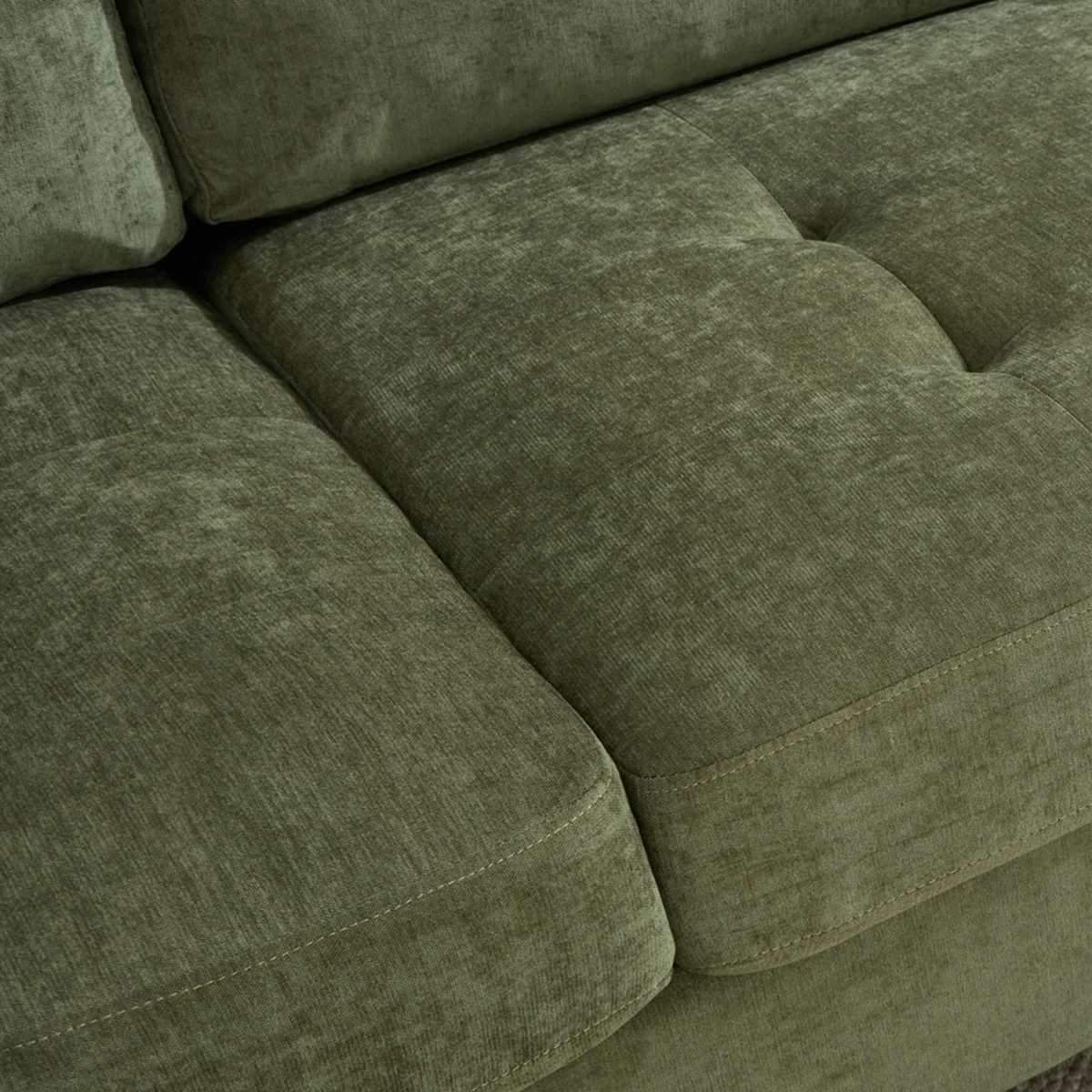 Modern Chenille Sofa with Built in Power Outlet - Green – image 2