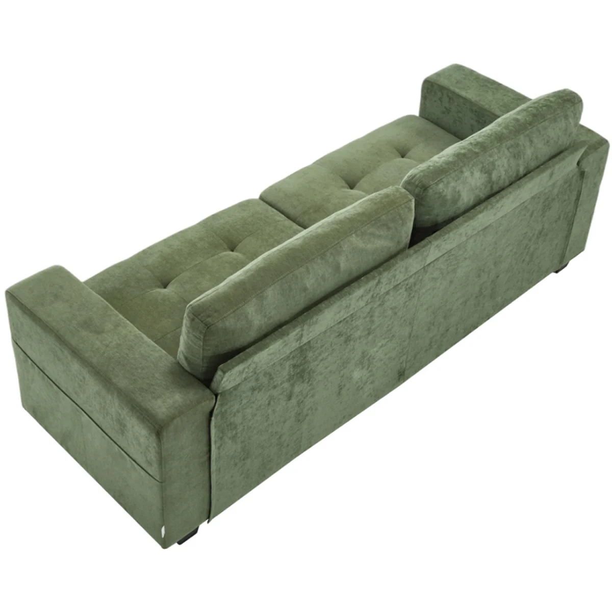 Modern Chenille Sofa with Built in Power Outlet - Green – image 11