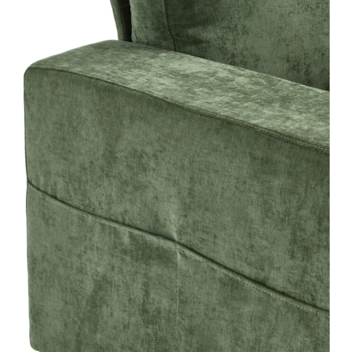 Modern Chenille Sofa with Built in Power Outlet - Green – image 7
