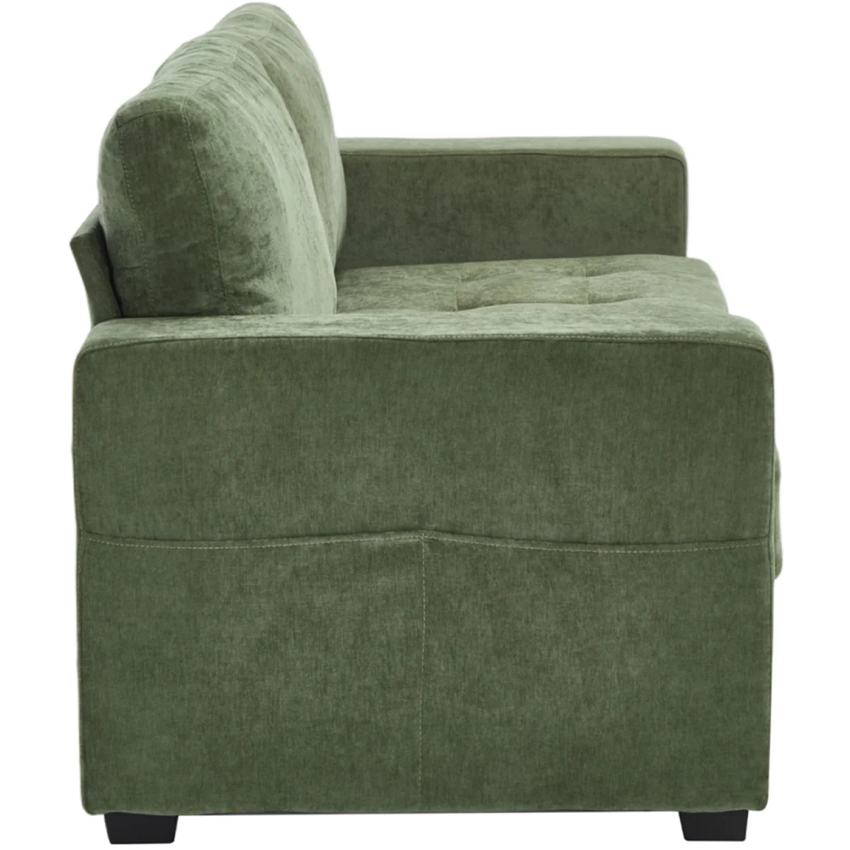 Modern Chenille Sofa with Built in Power Outlet - Green – image 9