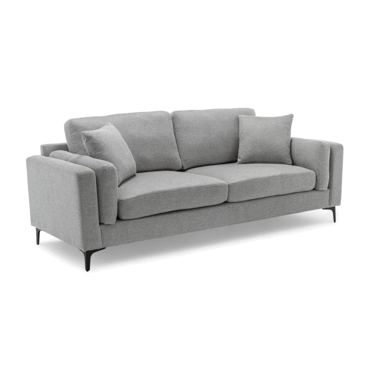 Fabric Light Grey 3 Seater Sofa MARGHERA - Light Grey – image 1