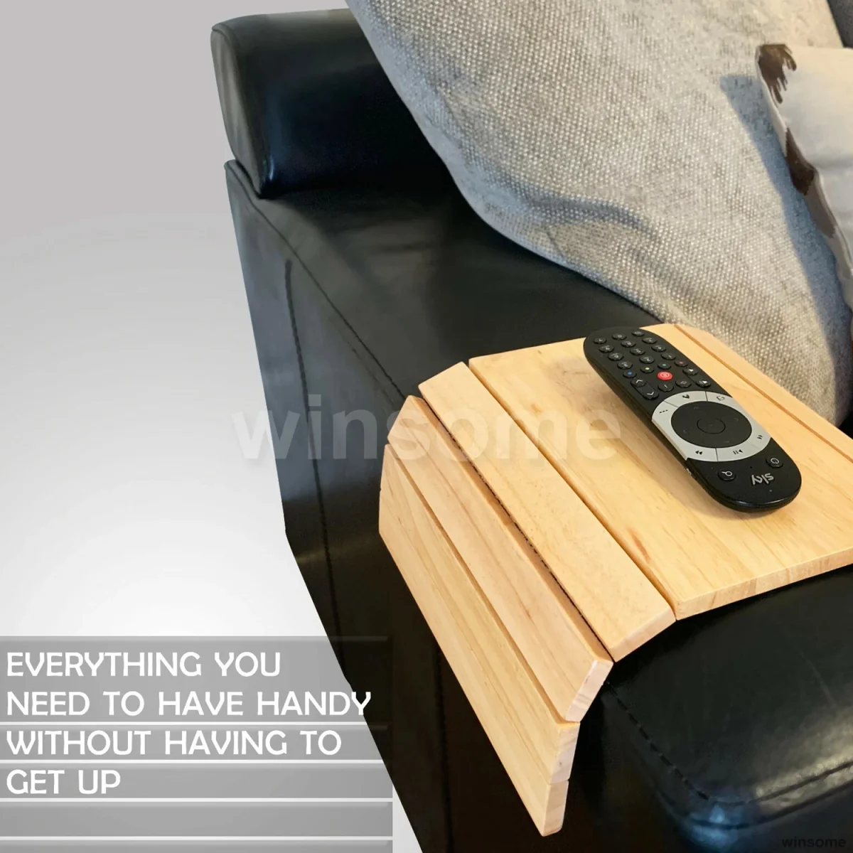 Apollo Flexible Sofa Tray Table - Natural Wood – image 7
