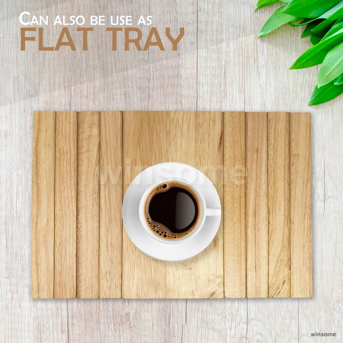 Apollo Flexible Sofa Tray Table - Natural Wood – image 9