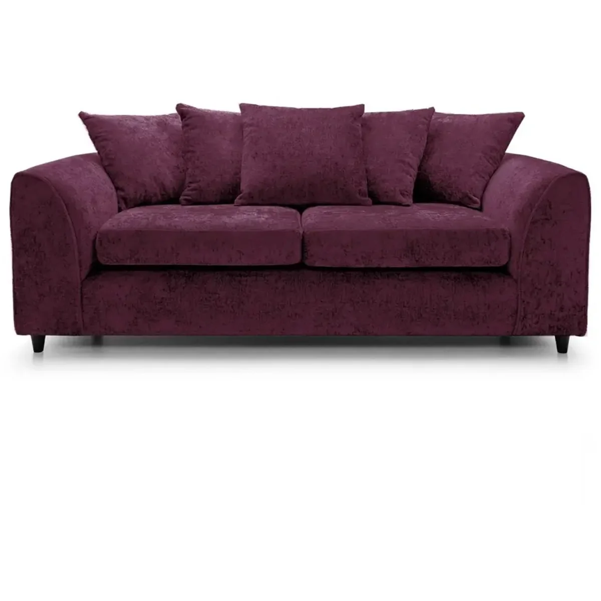 Dylan Chenille Fabric 3 And 2 Seater Sofa Set - PURPLE – image 2