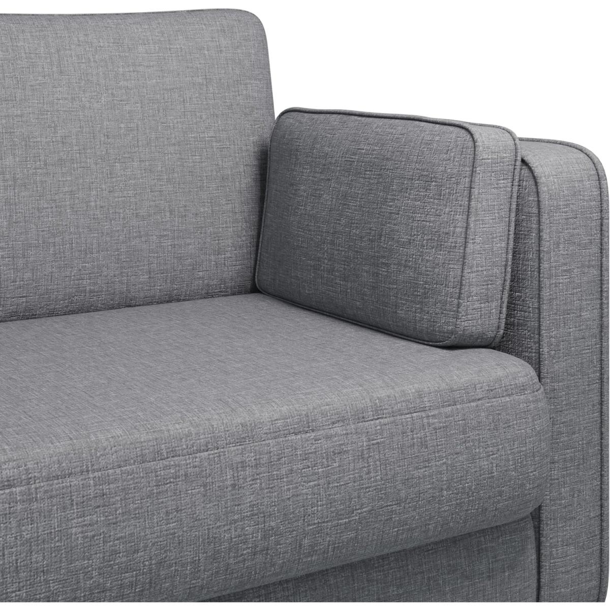 Snowdonia 3 Seater Cushion Back Sofa - Light Grey - Silver – image 3
